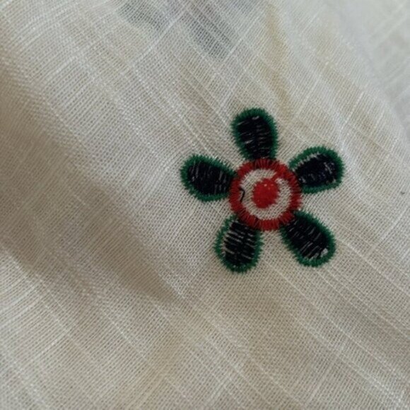 Zara Floral Linen-Blend Long Sleeve Shirt • Size L • Breezy Casual Everyday - Picture 5 of 6